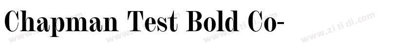 Chapman Test Bold Co字体转换